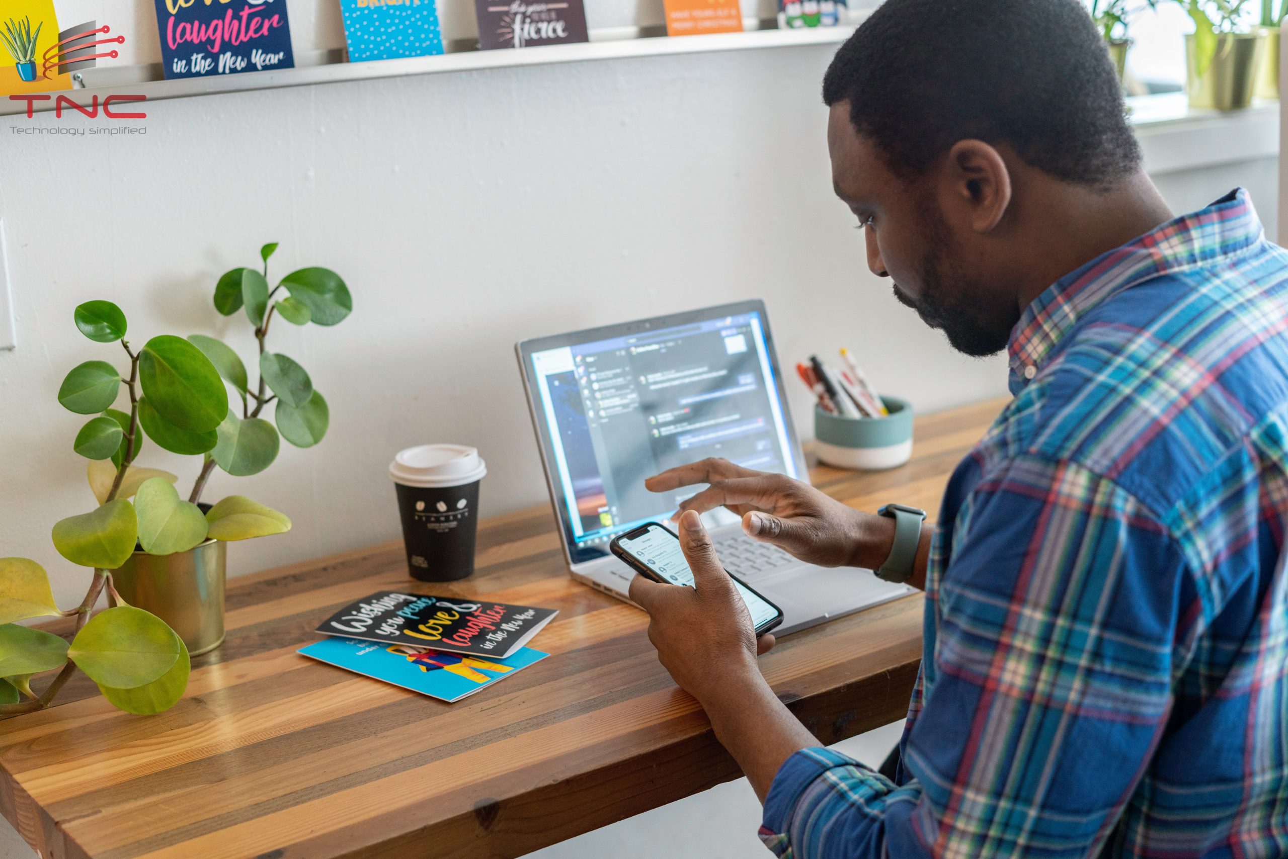 A man providing virtual assistance