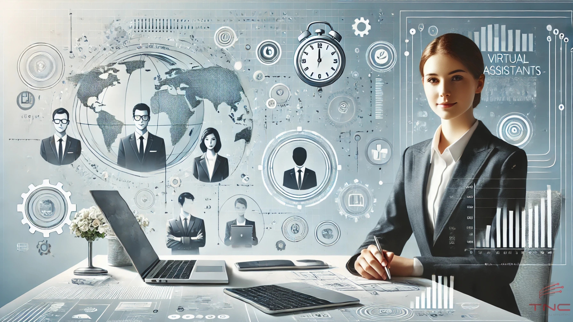 a virtual assistant in their work environment