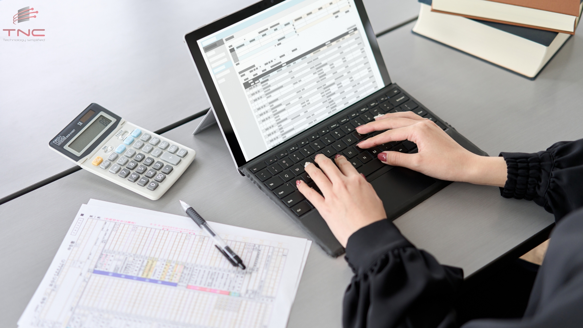 a VA doing data entry tasks
